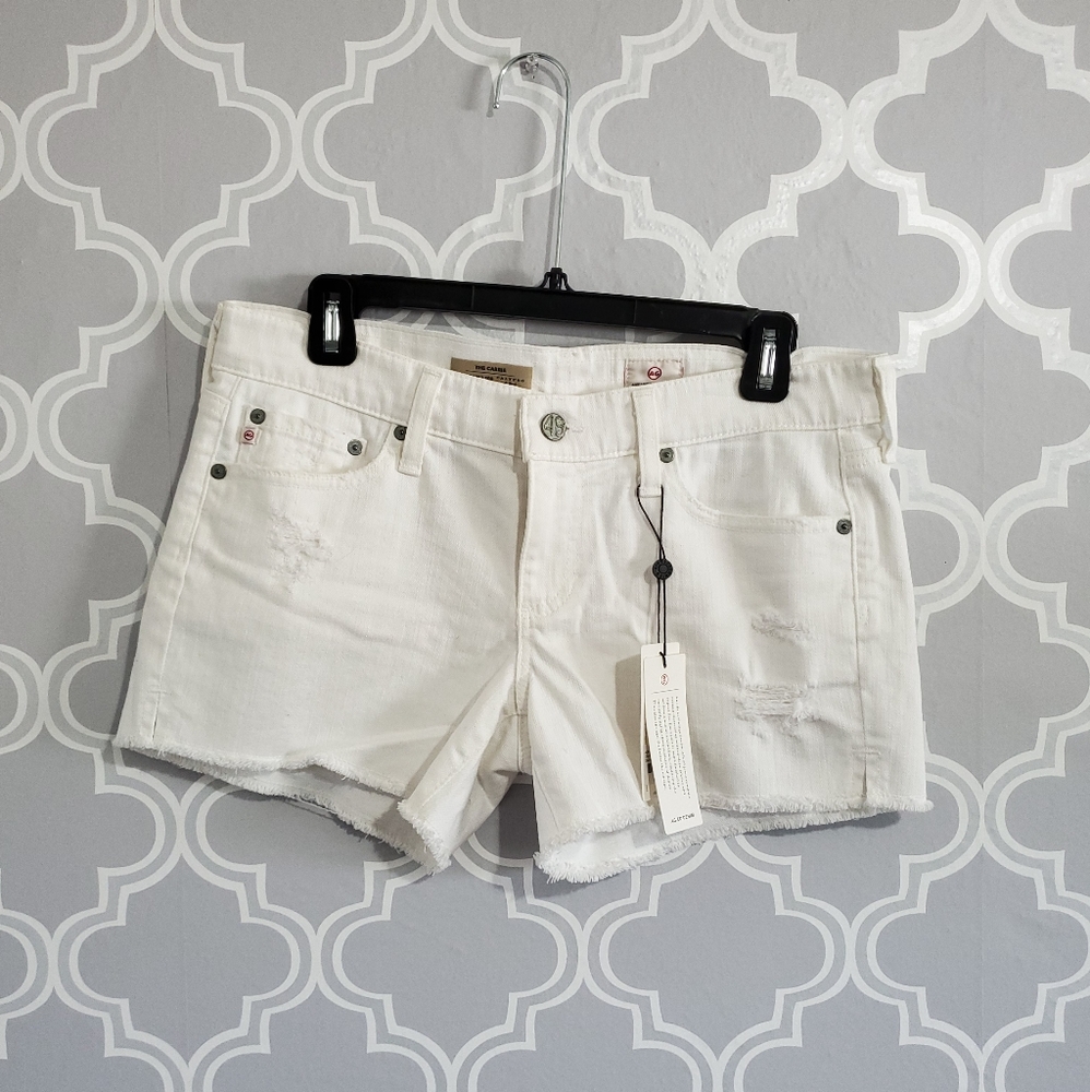 AG Adriano Goldschmied carrie white shorts